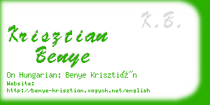 krisztian benye business card